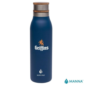 Manna™ 18 oz. Ascend Stainless Steel Water Bottle with Acacia Lid